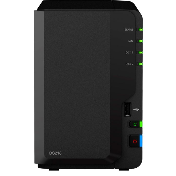 купить Сетевой NAS-сервер Synology DS218 2xHDD NAS-сервер All-in-1 в Алматы