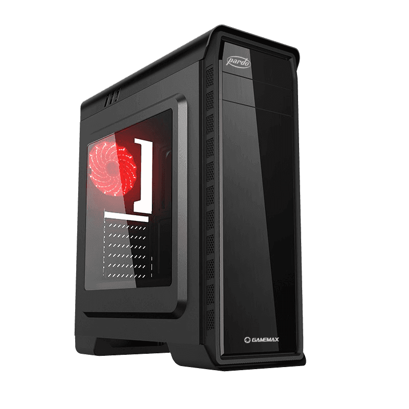 купить Корпус ПК без БП GameMax Pardo Black <ATX, 1x120mm, 1хUSB3.0, 2хUSB2.0, 185х470х400mm> в Алматы