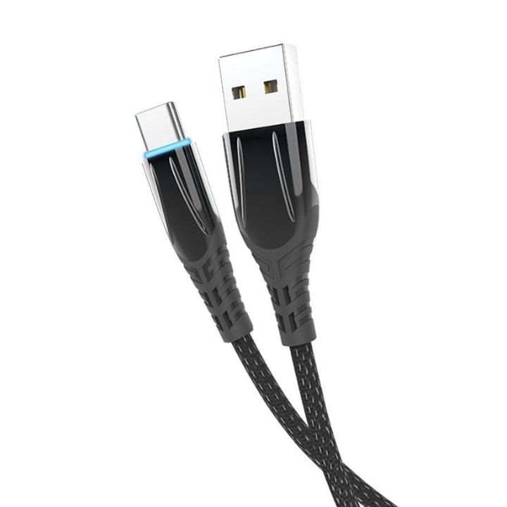 купить Кабель Olmio SmartLED, USB 2.0 - Type-C, 1,2м, 2.1A, черный в Алматы