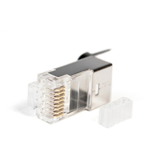 купить Коннектор RJ-45 Cat 6A, 23AWG, S-FTP экран, вставка, зажим SHIP (S901G) Сплав меди с золотым напылением в Алматы