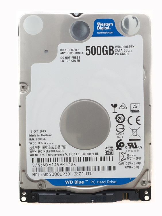 купить Жесткий диск для ноутбука  500Gb WD Blue SATA6 Gb/s 128Mb 2,5*  5400rpm 6,8 мм WD5000LPZX в Алматы