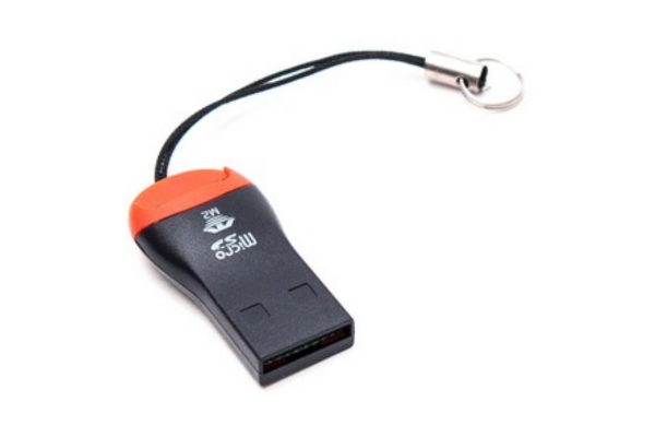 купить Картридер, Deluxe, DCR002BK, Поддержка карты MicroSD/MicroSDHC, USB 2.0, Чёрный в Алматы