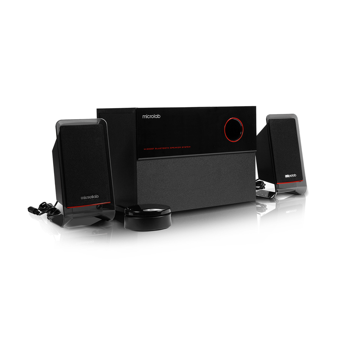 купить Акустическая система, Microlab, M200BT, выход мощн 40Вт, RMS, частота 30-20 000 Гц, 75ДБ,2RCA , Чёрный в Алматы
