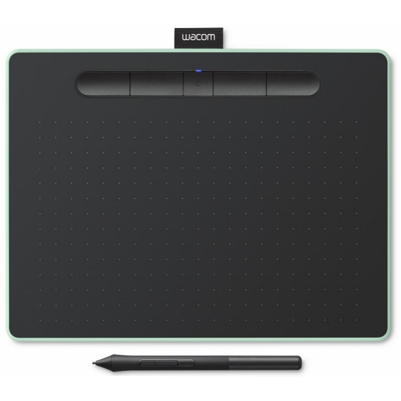 купить Графический планшет, Wacom, Intuos Small Bluetooth (CTL-4100WLE-N), Разрешение 2540 lpi, Чувствительность к нажатию 4096, 4 программируемые клавиши, 2 клавиши на пере, Размер планшета 200*160*8.8 мм, Зелёный в Алматы