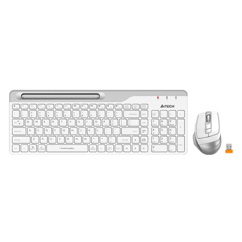купить Клавиатура + мышь A4tech Fstyler FB2535C-Icy White, FN12 Multim, 2000 DPI, беспровод. BT+2.4G в Алматы
