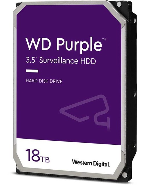 купить Жесткий диск для видеонаблюдения HDD 18Tb Western Digital Purple SATA 6Gb/s 512Mb 3,5" WD180PURZ в Алматы
