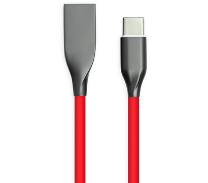 купить Кабель PowerPlant USB - Type-C, 1м, силикон, красный в Алматы
