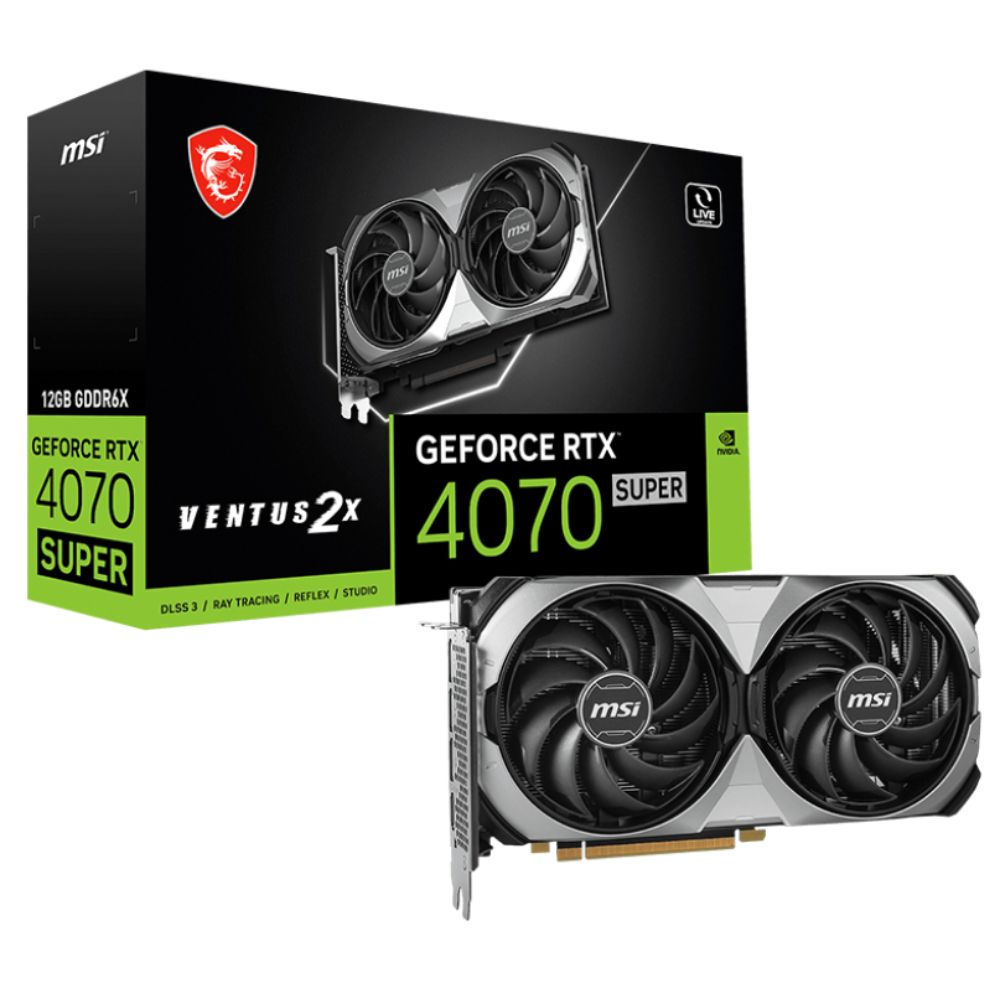 купить Видеокарта MSI GeForce RTX 4070 SUPER 12G VENTUS 2X в Алматы