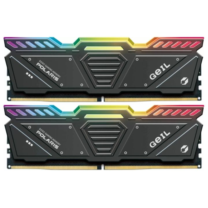 купить Оперативная память 32GB Kit (2x16GB)GEIL Polaris RGB 7200Mhz DDR5 PC5-57600 GOSG532GB7200C36ADC Gray в Алматы