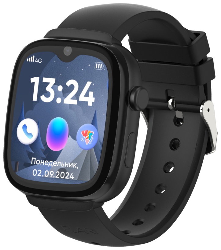 купить Детские смарт часы Elari KidGram Watch, IPS дисплей 1.9 дюйма, Черный в Алматы
