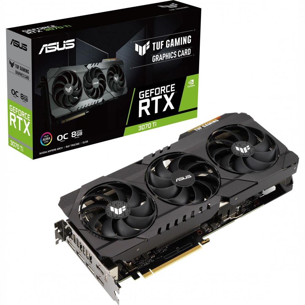 купить Видеокарта ASUS GeForce RTX3070Ti OC GDDR6X 8GB 256-bit 2xHDMI 3xDP TUF-RTX3070Ti-O8G-GAMING в Алматы