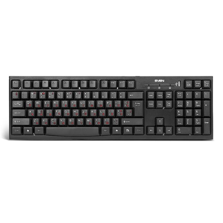 купить SVEN Keyboard Standard 304 USB+HUB black в Алматы