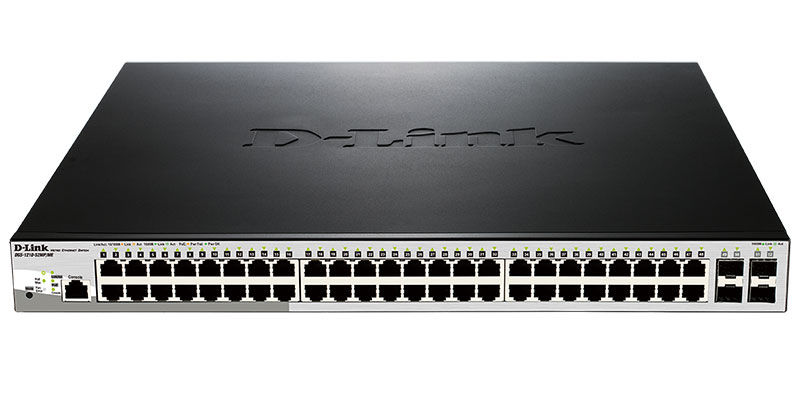 купить D-Link DGS-1210-52MP/ME/A1A Управляемый коммутатор  48 портов 10/100/1000 с поддержкой РоЕ  + 4SFP /  в Алматы