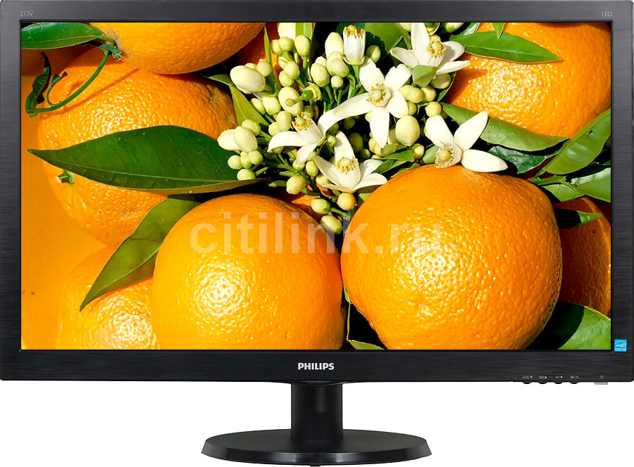 купить Монитор 27* PHILIPS 273V5LSB/01 W-LED TN 5мс 1920x1080 300кдм  10M:1 1000:1 1xDVI 1xVGA Угол Обзора 170160. Черный. Матовая (передняя панель)/текстурная (задняя панель) в Алматы
