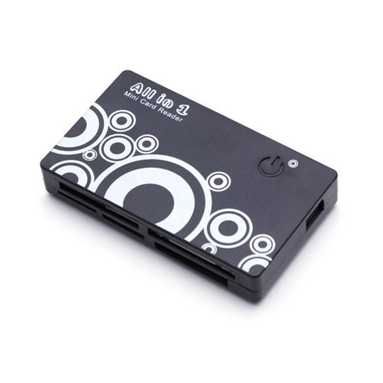купить Картридер, Deluxe, DCR001BK, All in 1, Поддержка карт SD/MMC/RS-MMC/MiniSD/MicroSD/TF/XD/MS/MSPRO/MSDUO/M2/CF, USB 2.0, Чёрный в Алматы