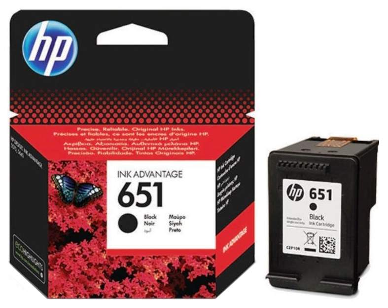 купить Картридж HP Europe/C2P10AE/Чернильный/№651/черный в Алматы