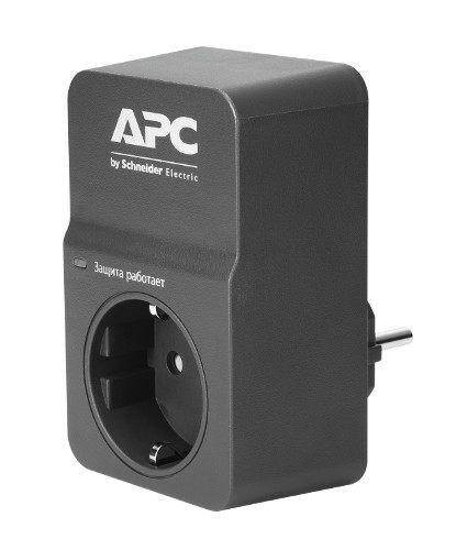 купить Сетевой фильтр APC PM1WB-RS Essential SurgeArrest, 1 розетка, 230 В, CEE7 Schuko, черный  в Алматы