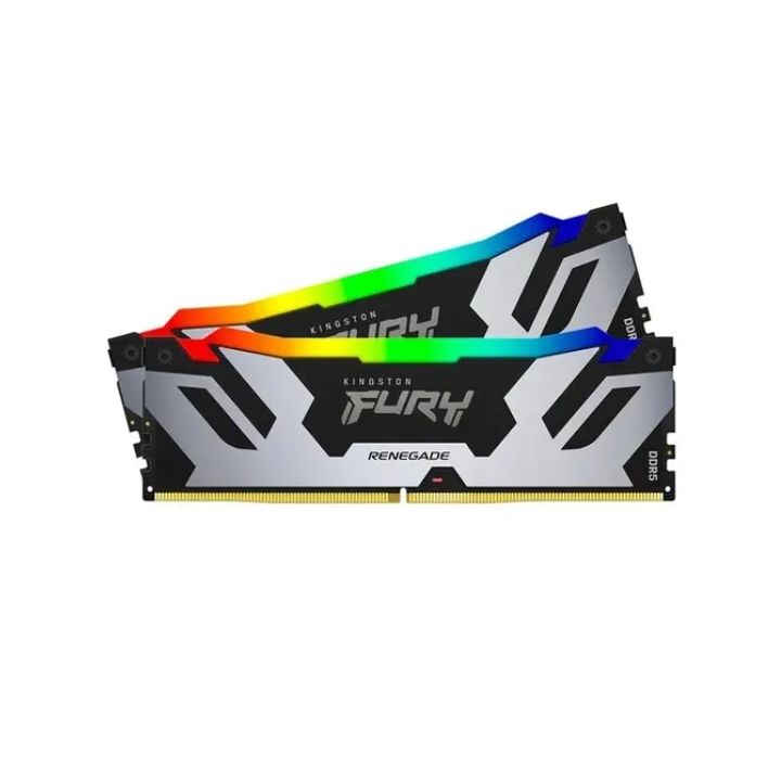 купить Модуль памяти Kingston Fury Renegade Silv RGB KF560C32RSAK2-64 DDR5 DIMM 64Gb 6000MHz Kit(2x32) CL32 в Алматы