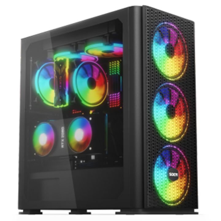 купить КОМПЬЮТЕРНЫЙ КОРПУС 2E GAMING VERTEX GI01B, без БП, 2xUSB 3.0, 1xUSB Type-C, 3x140mm ARGB fans, 1x12 в Алматы