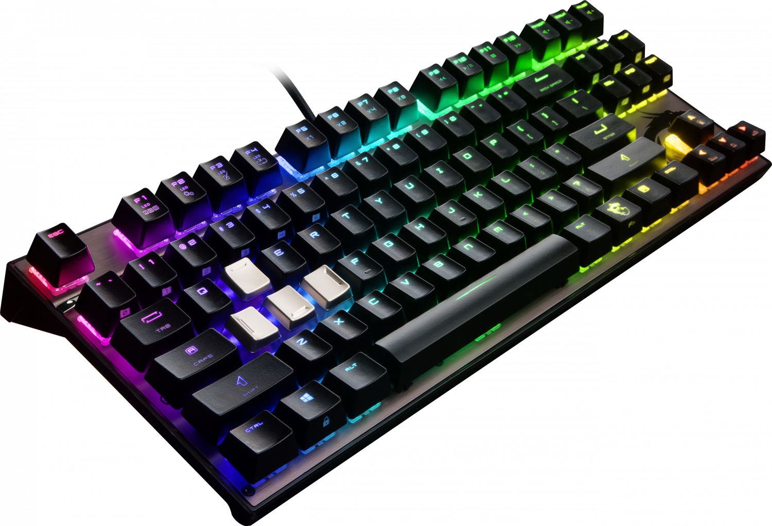 купить Клавиатура MSI Vigor GK70 CR RU USB 2.0/87клавиши/переключатели CHERRY MX RGB Red/кабель 1.8м в Алматы
