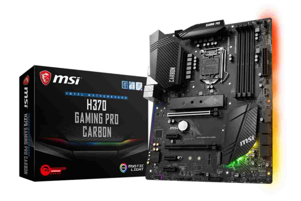 купить Сист. плата MSI H370 GAMING PRO CARBON, H370, 4xDIMM DDR4, 2xPCI-Ex16, 3xPCI-Ex1, 6xSATA, 2xM.2, HDMI, DP, ATX в Алматы