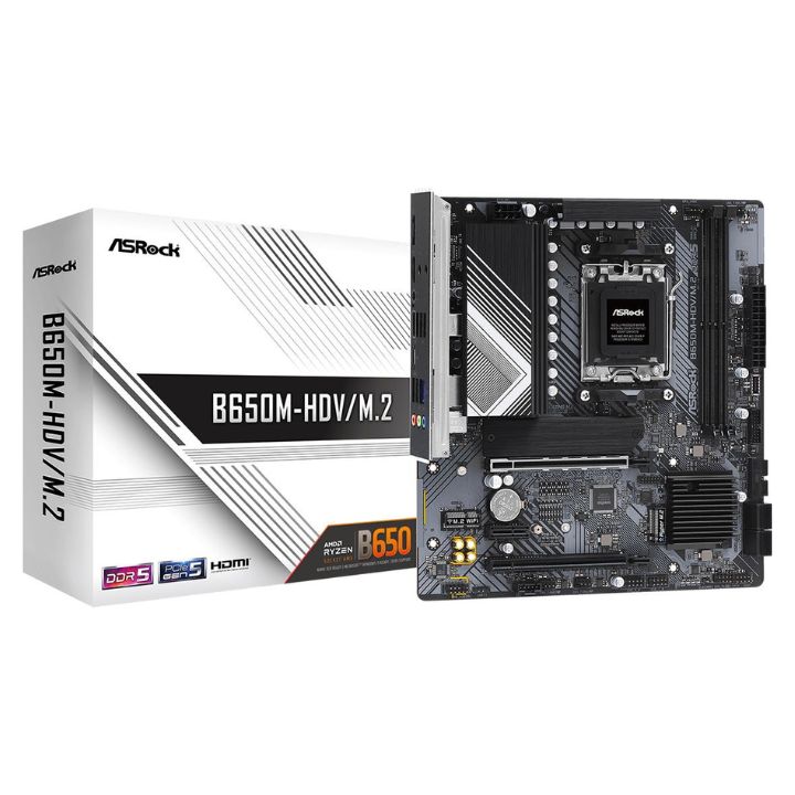 купить Материнская плата ASRock B650M-HDV/M.2 AM5 2xDDR5 4xSATA3 2xM.2 HDMI DP mATX в Алматы