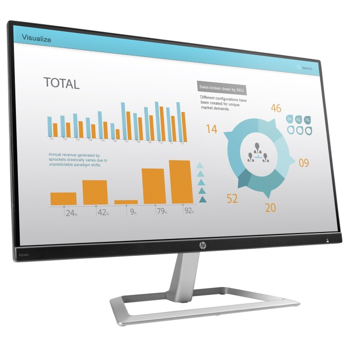 купить HP Monitor N240 23.8* IPS 1920 x 1080/5ms/HDMI/VGA/1 Year в Алматы