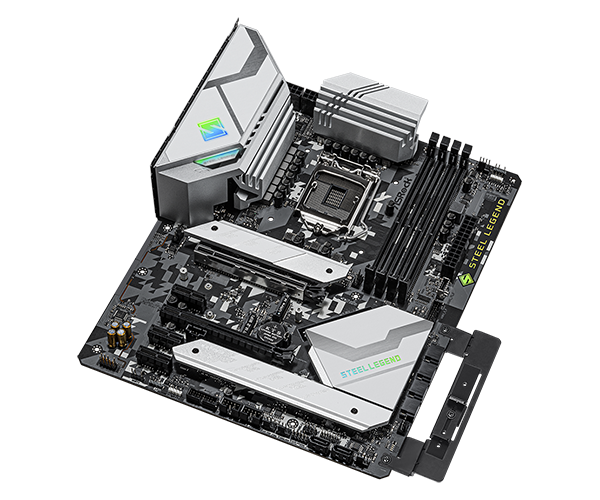 купить Материнская плата ASRock Z590 STEEL LEGEND LGA1200 4xDDR4 6xSATA RAID 2xUM.2 HDMI DP ATX в Алматы