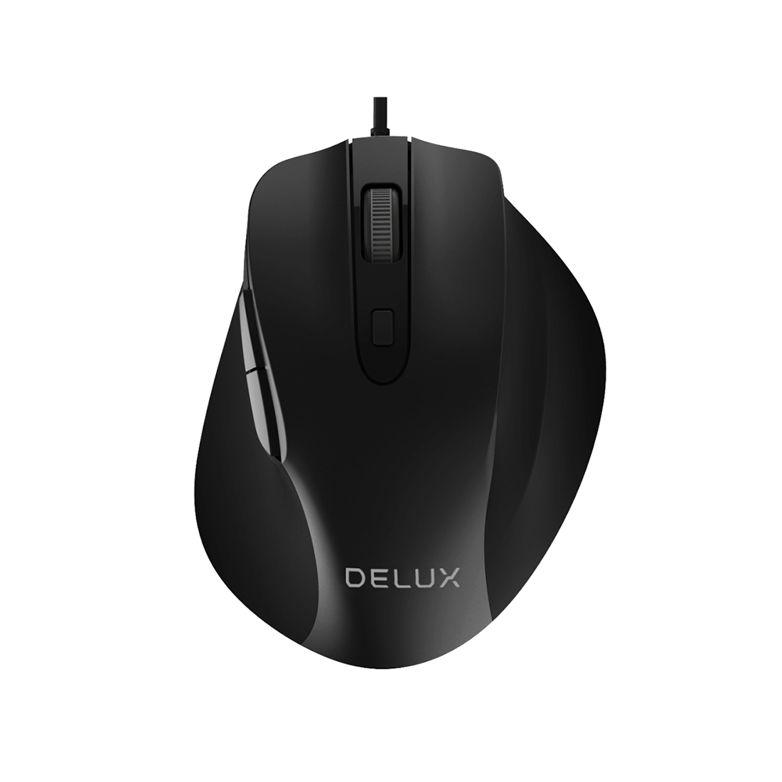 купить Компьютерная мышь, Delux, DLM-517OUB, Оптическая, USB, 1000-1600-2400- 3200 dpi, Длина провода 1,6м, Чёрный в Алматы
