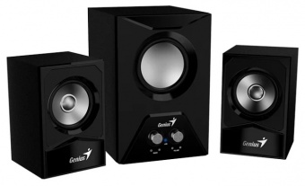 купить Акустическая система, Genius, SW-2.1 385, 15Вт (3,5Вт*2 8Вт), Вход 3,5 MiniJack, Длина кабеля 1,5м, Чёрный в Алматы