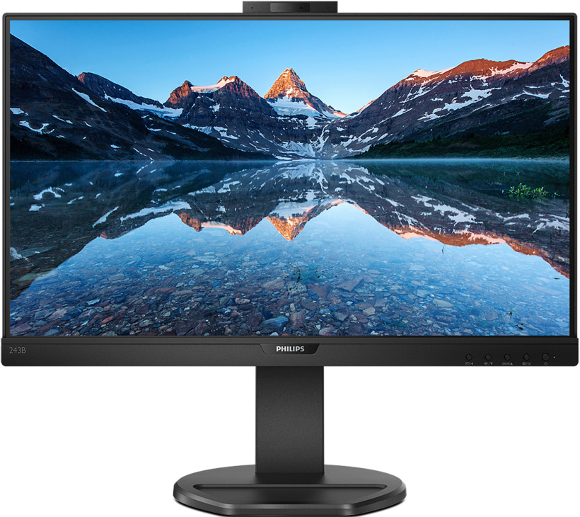 купить Монитор 23.8" PHILIPS 243B9H IPS 4мс 250кдм 1000:1 1xD-Sub 1xDP 1xHDMI 1xUSB-C 3xUSB Web 2x2W в Алматы