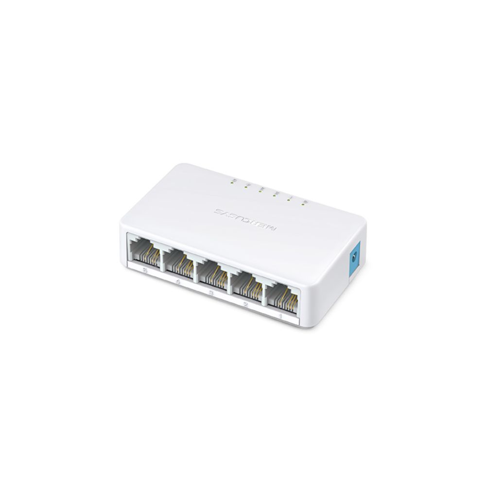 купить Коммутатор  5-портовый Mercusys MS105(EU) <5 портов 10/100 Мбит/с (RJ45) с автосогласованием и поддержкой Auto MDI/MDIX, пластиковый корпус> в Алматы