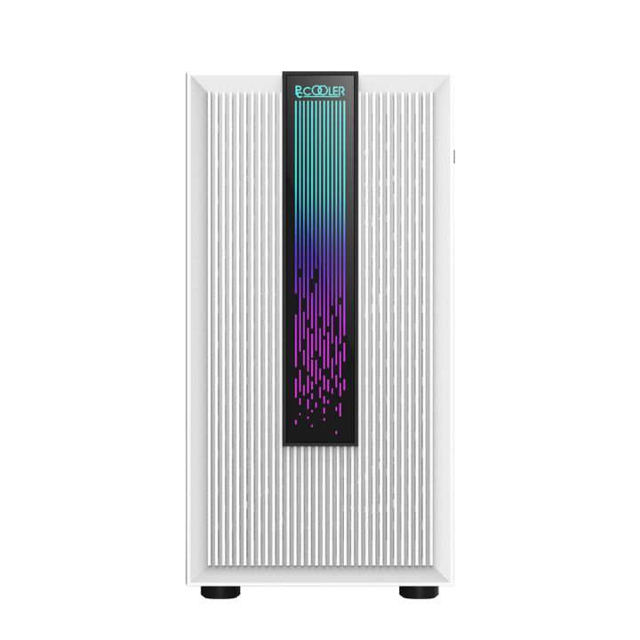 купить Компьютерный корпус PCCooler PLATINUM LM200W MESH RGB M-ATX/ITX USB3.0, 2xUSB2.0 White в Алматы