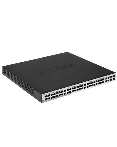 купить D-Link DGS-1210-52MP/F2A L2 коммутатор с 48 портами 10/100/1000Base-T и 4 комбо‑портами 100/1000Base в Алматы