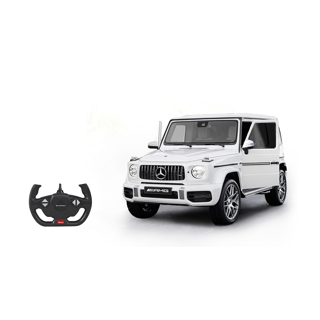 купить Радиоуправляемая машина, RASTAR, 95700W, 1:14, Mercedes-Benz G63 Gel?ndewagen, Пластик, Открывающиеся двери, 2.4 G, Белый в Алматы