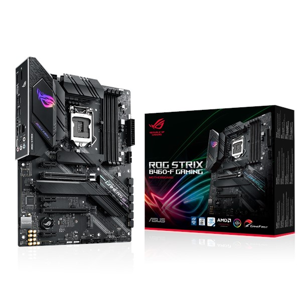 купить Материнская плата ASUS ROG STRIX B460-F GAMING LGA1200 4xDDR4 6xSATA3 2xM.2 HDMI DP ATX в Алматы