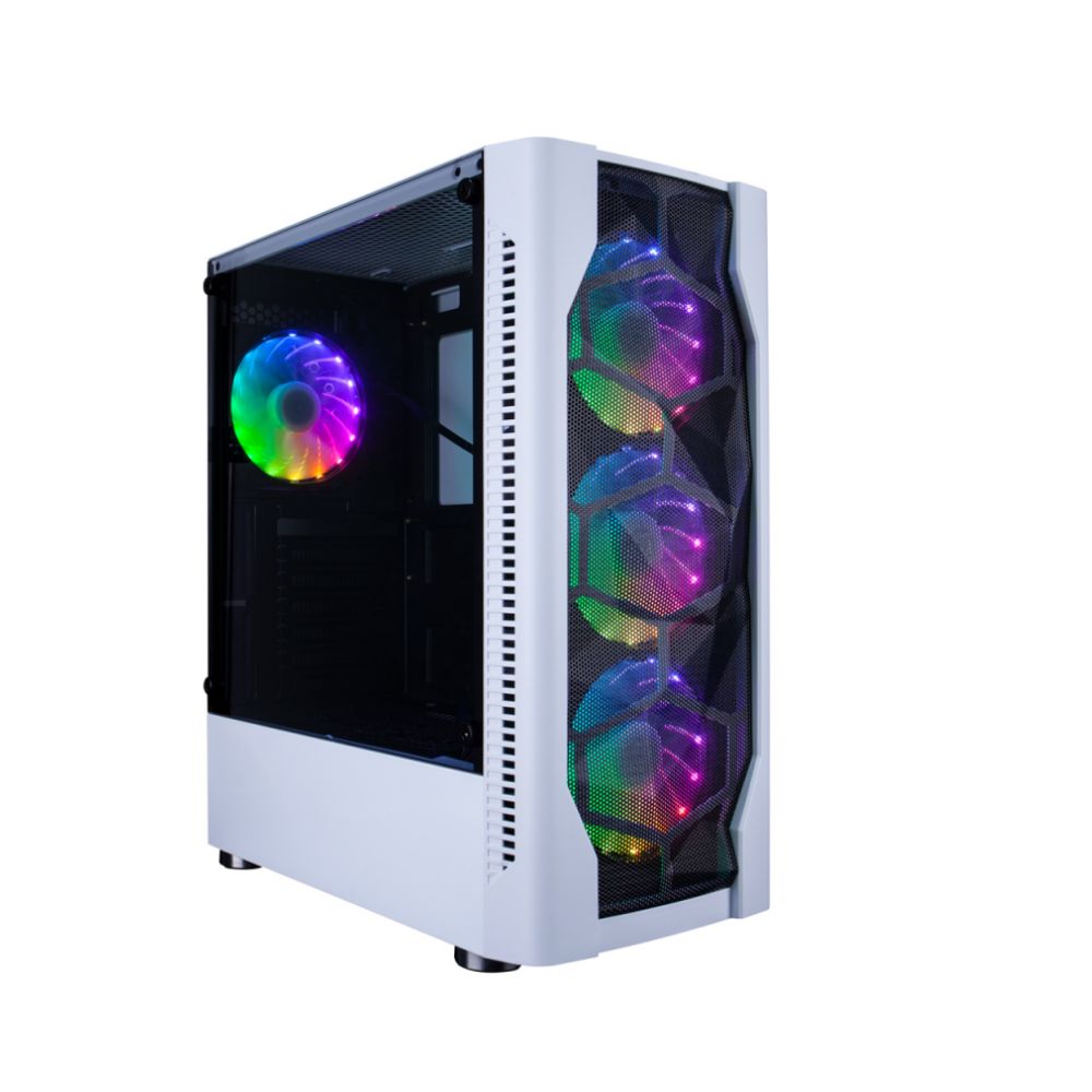 Купить Корпус 1Stplayer DK-D4-WH, Midi Tower, ATX, White, 1x3.5*/1x2.5*, 2xUSB2.0, 3хUSB3.0, RGB в Алматы