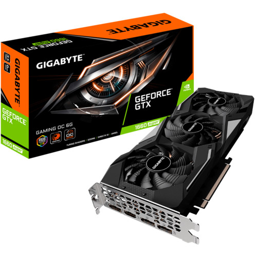 купить Видеокарта 6Gb PCI-E GDDR6 GIGABYTE GV-N166SGAMING-6GD HDMI+3xDP GeForce GTX1660Super в Алматы