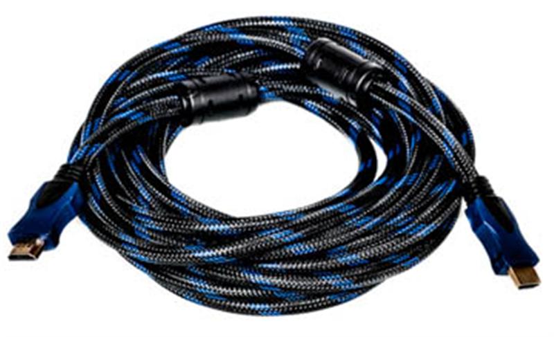 купить Видео кабель PowerPlant HDMI - HDMI, 3m, Gold Plated, 1.4V, Nylon, Double ferrites, Blister в Алматы
