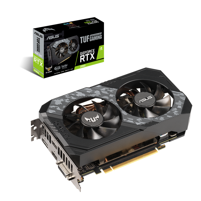 купить Видеокарта ASUS GeForce RTX2060 6GB GDDR6 192bit 1xDVI 2xHDMI 1xDP HDCP TUF-RTX2060-6G-GAMING в Алматы