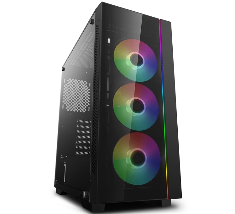 купить Компьютерный корпус, Deepcool, MATREXX 50 ADD-RGB 3F, DP-ATX-MATREXX50-AR-3F-US, ATX/Micro ATX, USB 3.0*1/2.0*2, HD-Audio Mic, Высота процессорного кулера до 168мм, Сталь 0,6, Без Б/П,Чёрный в Алматы