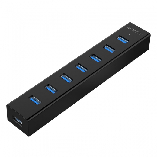 купить USB Хаб ORICO FL01-BK-BP <USB2.0х4, 30cm, 480Mbps, Black> в Алматы