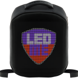 купить LEDme backpack, animated backpack with LED display, Polyester+TPU material, Dimensions 42*31.5*15cm, LED display 64*64 pixels, black в Алматы