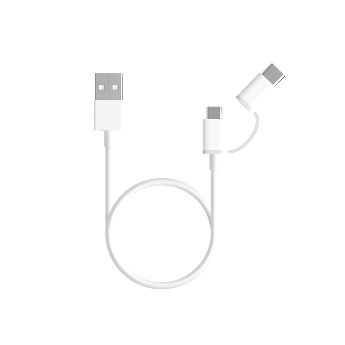 купить Интерфейсный кабель, Xiaomi, Micro USB and Type-C SJV4083TY 30cm, Белый в Алматы