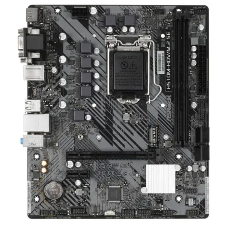 купить Материнская плата ASRock H510M-HDV/M.2 SE LGA1200 2xDDR4 4xSATA UM.2 D-Sub HDMI DVI mATX в Алматы