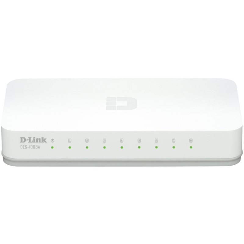 купить D-Link DGS-1008A/E1A Коммутатор 8-порт10/100/1000 неуправляемый пластиковый корпус /  в Алматы