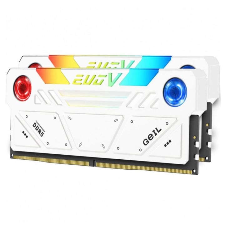 купить Оперативная память 32GB Kit (2x16GB) GEIL EVO V RGB 8000Mhz DDR5 PC5-64000 GESW532GB8000C38ADC White в Алматы