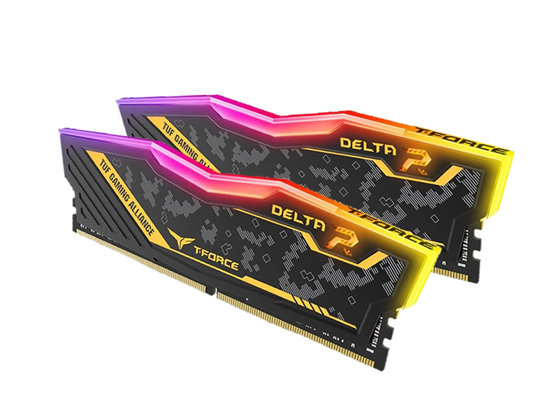 купить ОЗУ Team Delta R TUF YELLOW 16Gb (8GBx2)/2933MHz CL16, 1.35V, RGB, TF9D416G2933HC16CDC01 в Алматы