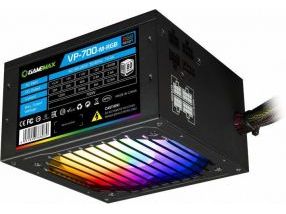 купить БП 600W Gamemax VP-600-M, 12CM FAN RGB, полу-модульный, cертификация 80PlusBronze, ATX, Кабели: 20+4P, 4+4P, 3*IDE, 5*SATA, 2*PCI-E6+2P в Алматы