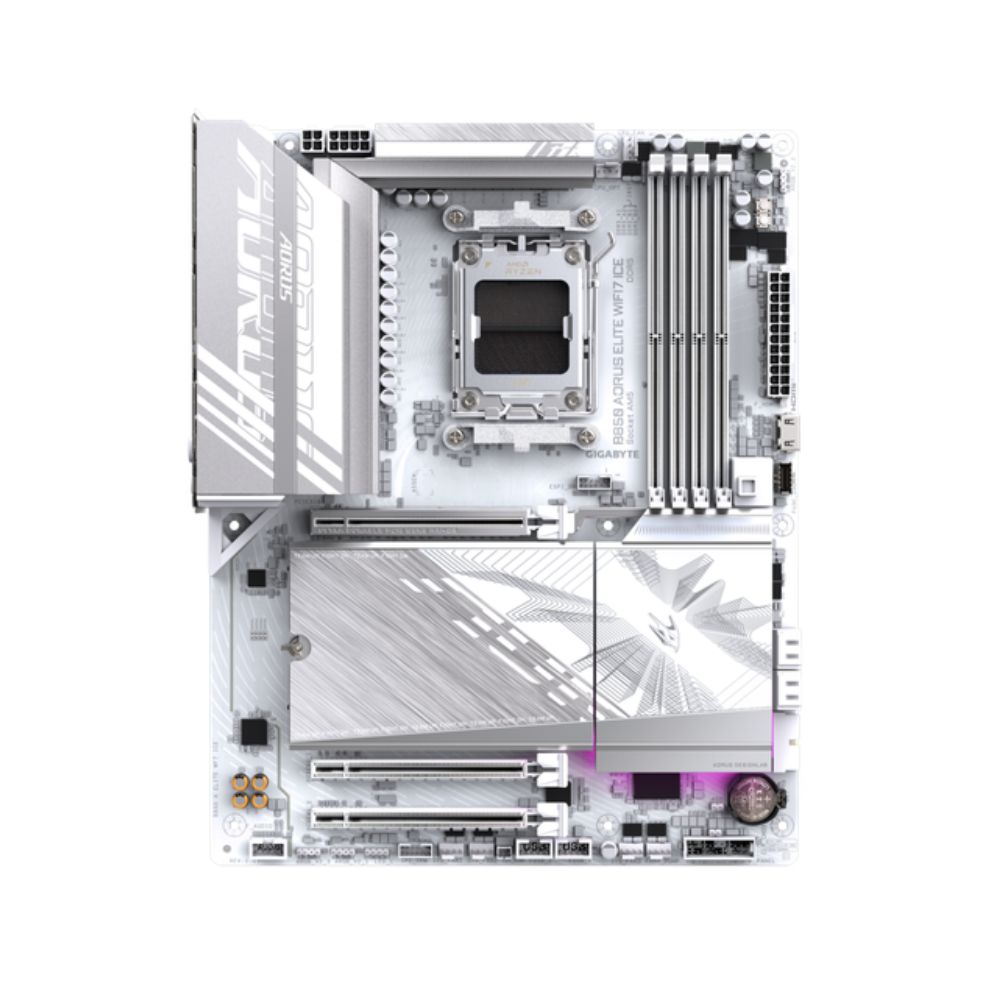 Купить Матплата Gigabyte B850 Aorus Elite WiFi7 ICE, AM5, ATX, 4DDR-5, 3xPCI-Ex16, 4SATA, 3xM.2, DP, 16USB в Алматы